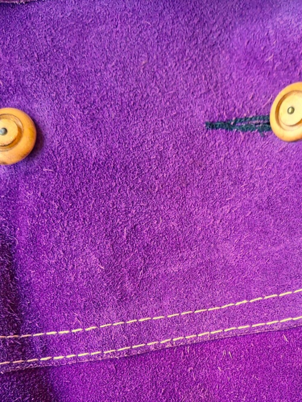 Vintage Gassy Jack Vibrant Purple Suede Leather Coat - Picture 5 of 6